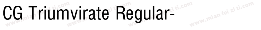 CG Triumvirate Regular字体转换
